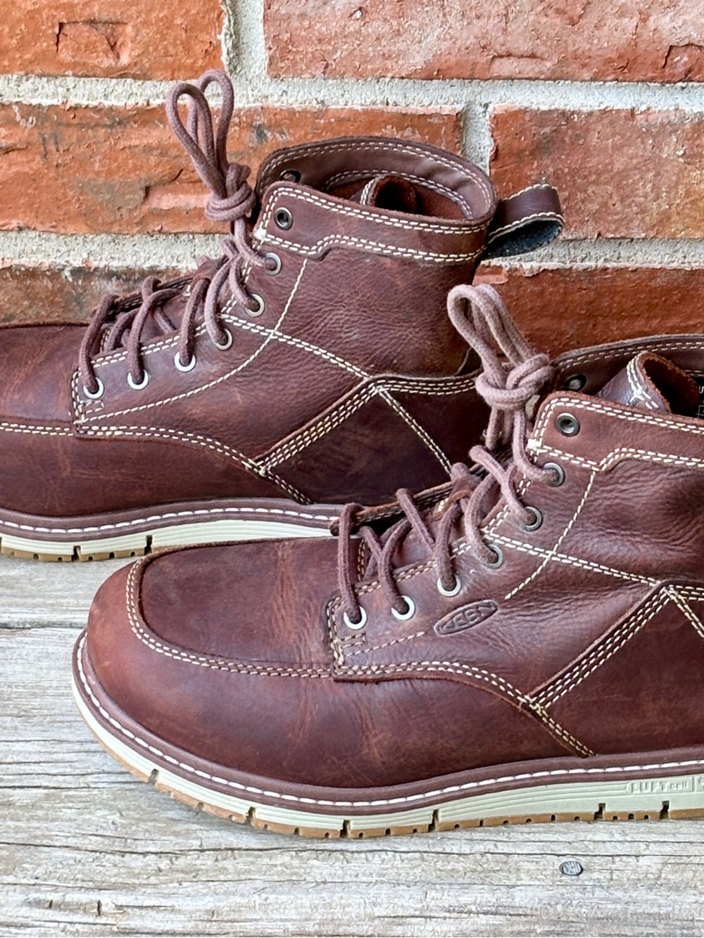 KEEN Utility Women's San Jose 6" Brown Leather Work Boots Sz 8M